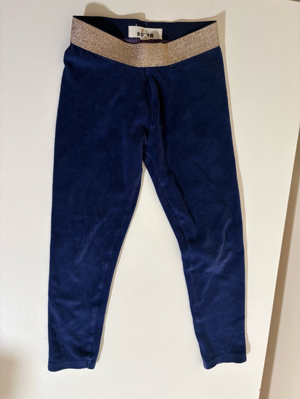 Mini Boden Kids' Velvet Leggings French Navy Girls 6/7